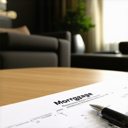 A cozy Tennessee house with a mortgage application form in the foreground.