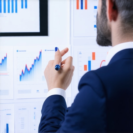 Expert analyzing mortgage rate trends and lender data in a professional setting.