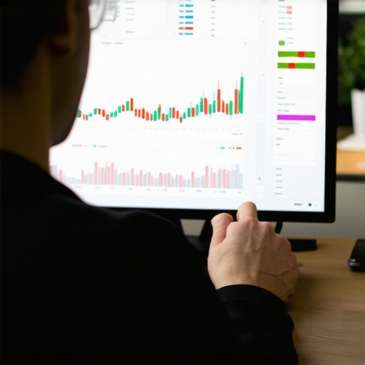 Person analyzing mortgage rate trends on a laptop with Tennessee skyline