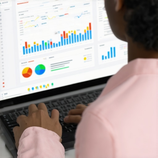 Person reviewing mortgage rate data on a laptop with financial charts and tools