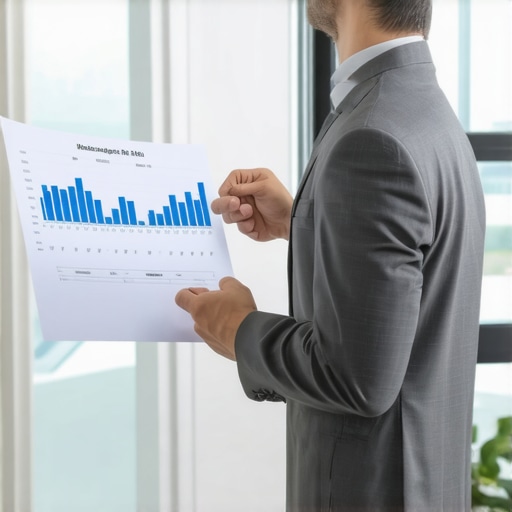 A financial advisor showing mortgage rate trends to a homeowner in Tennessee.