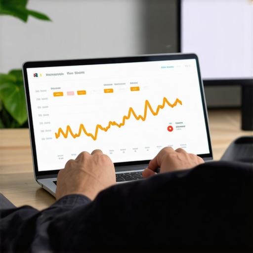 Person analyzing mortgage data on laptop with graphs for decision-making